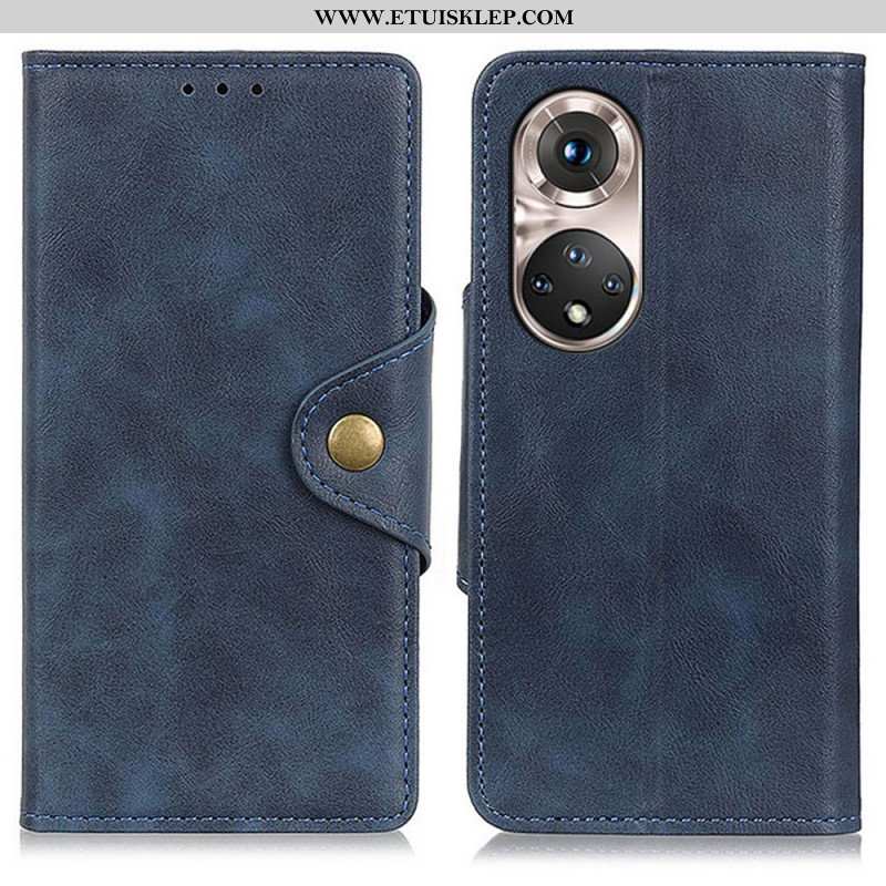 Etui Folio do Honor 50 Pro Pro Vintage Ze Sztucznej Skóry I Guzika